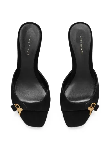 Sandale Tory Burch cu toc jos negru