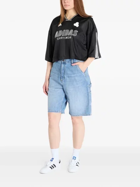 Turistika mini kraťasy Adidas s potiskem černé