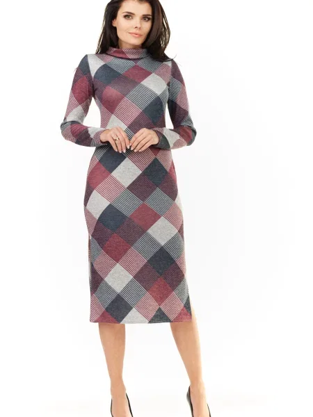 Rochie midi Awama gri