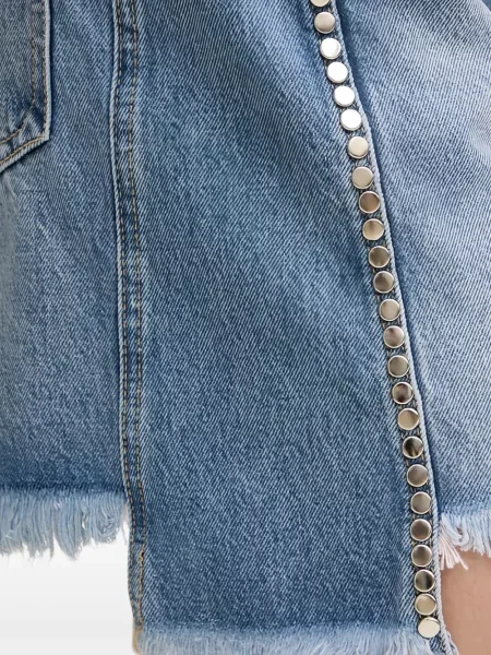 Pantaloni scurți Allsaints cu tepi albastru