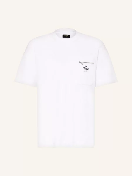 Fendi T-Shirt weiss biała