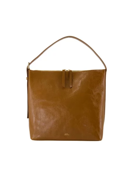 Torebka skórzana A.p.c. skórzana brązowa