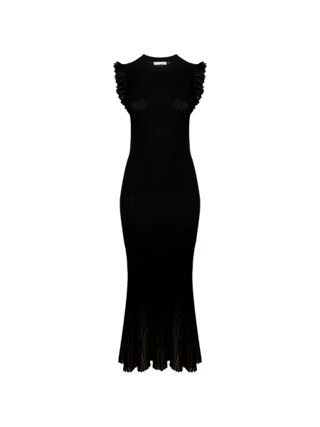 Odgovarati midi haljina Ulla Johnson s volanima iznad koljena crna