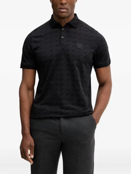 Polo Karl Lagerfeld cu aplicații negru