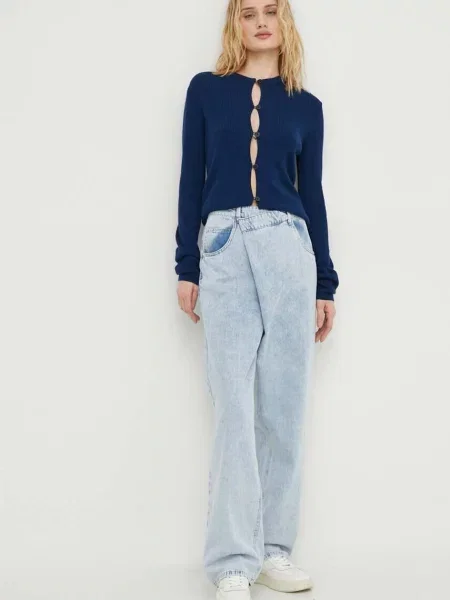 Вовняний кардиган Lovechild легкий синій