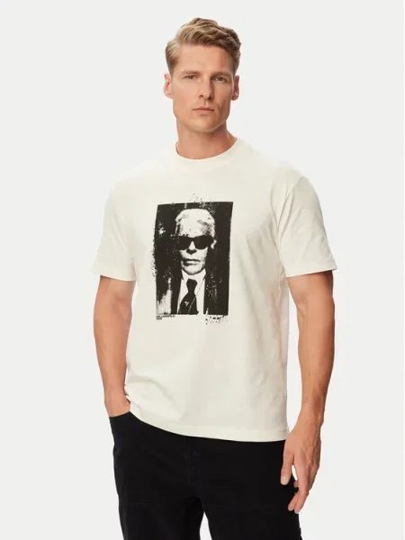 Karl Lagerfeld Jeans T-Shirt Κρεμ