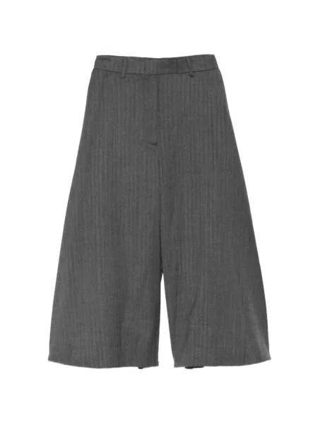 Pantaloni Juun.j cu model herringbone gri