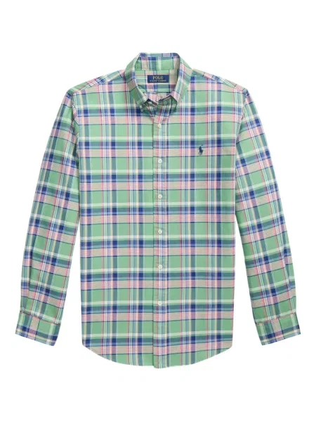 Șapcă Polo Ralph Lauren cu broderie din țesătură twill în carouri albastru