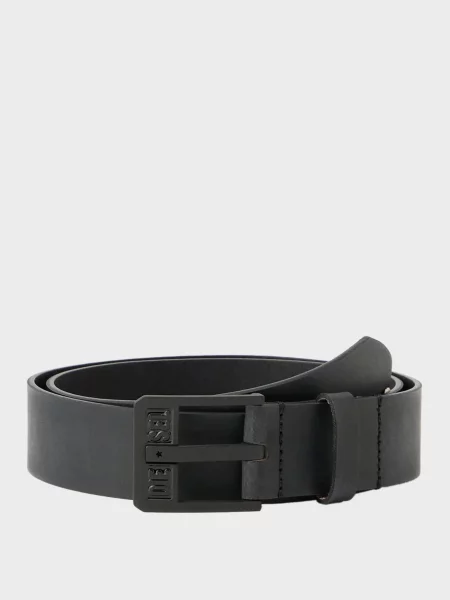 Шкіряний ремінь Diesel чорний