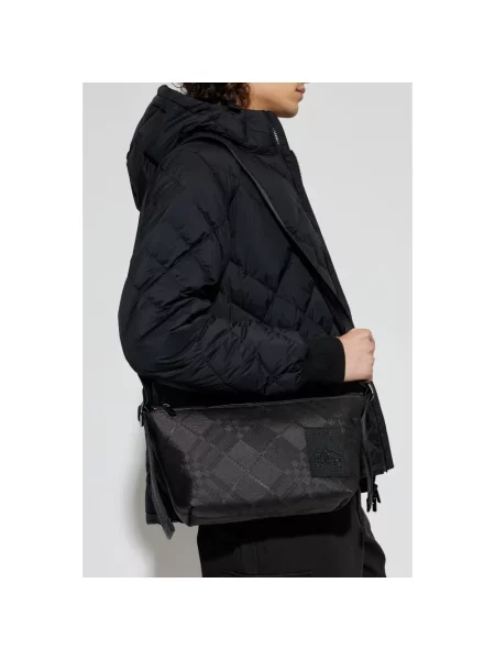 Torba crossbody Burberry skórzana z logo czarna