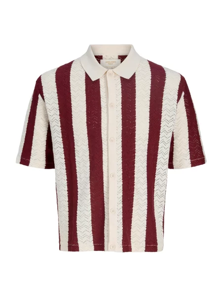 JACK & JONES Košile JORTyler krémová / bordó