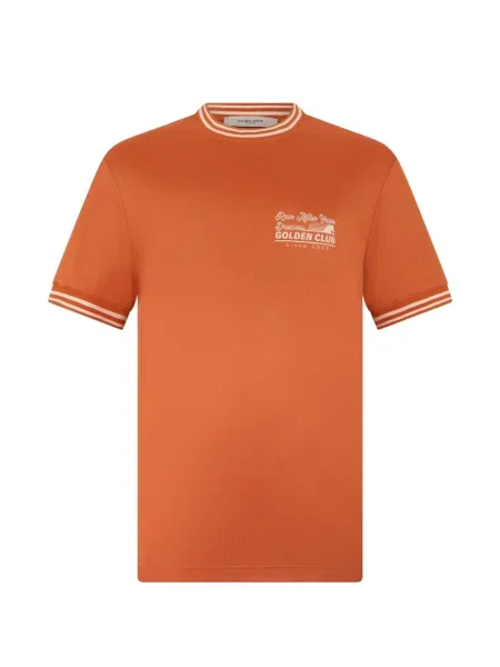 Tricou Golden Goose cu dungi portocaliu
