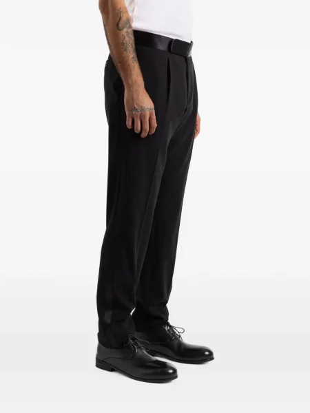 Pantaloni Giorgio Armani din satin negru
