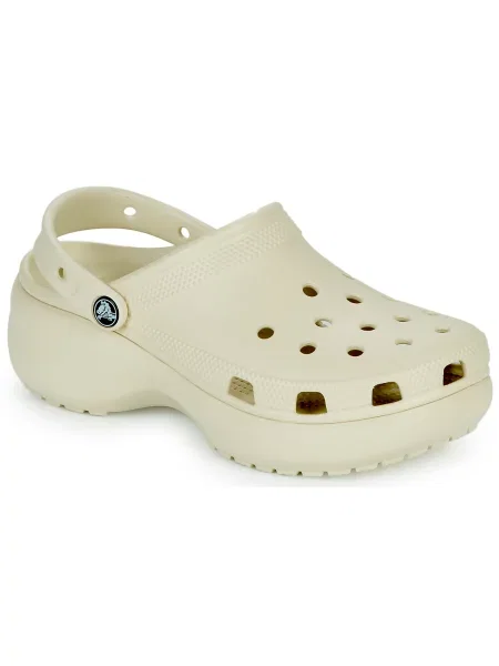 Klasične gležnjarji Crocs s platformo bež