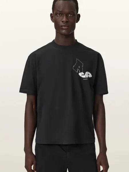 AllSaints tricou pentru bărbați din negru