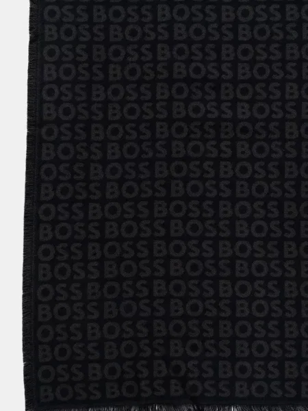 Шарф BOSS візерунок чорний