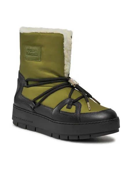 Cizme de zăpadă Tommy Hilfiger verde
