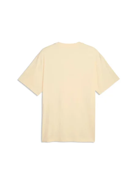 T-Shirt Puma Ess Elevated Tape Relaxed Tee Dorośli beżowa