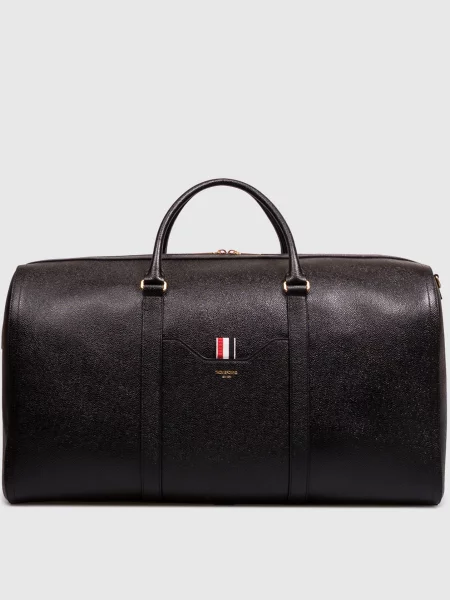 Кожаная сумка Thom Browne черная
