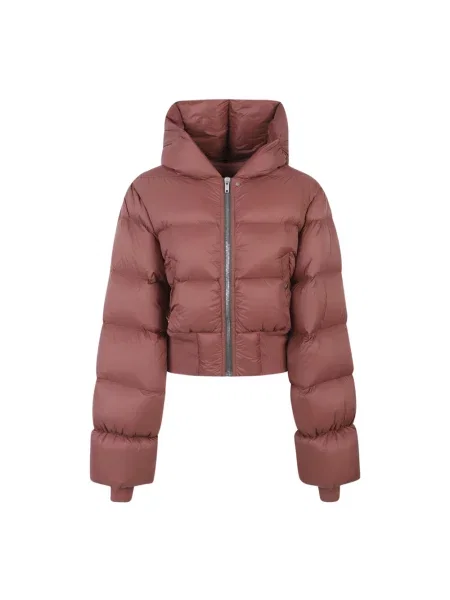 Kurtka Rick Owens z kapturem różowa