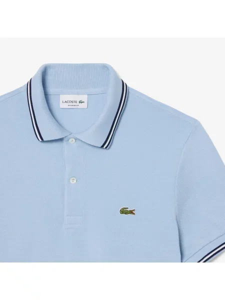 Поло Lacoste голубое