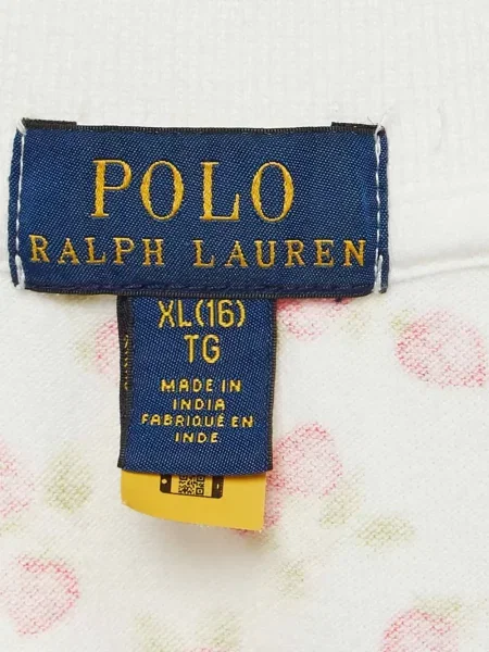 Tricou polo Polo Ralph Lauren din piele de căprioară cu broderie cu dungi alb