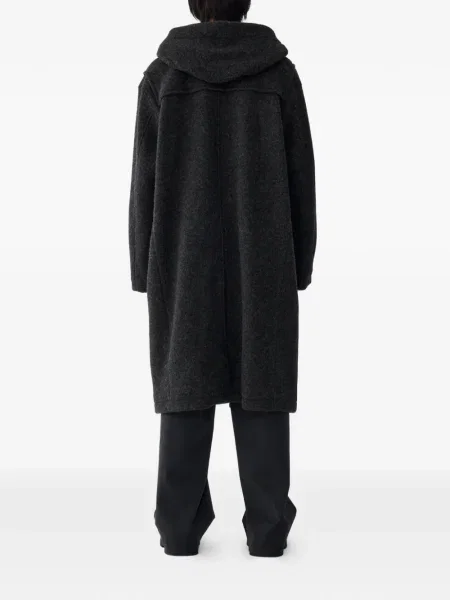 Bouclé palton duffle Studio Tomboy cu glugă gri