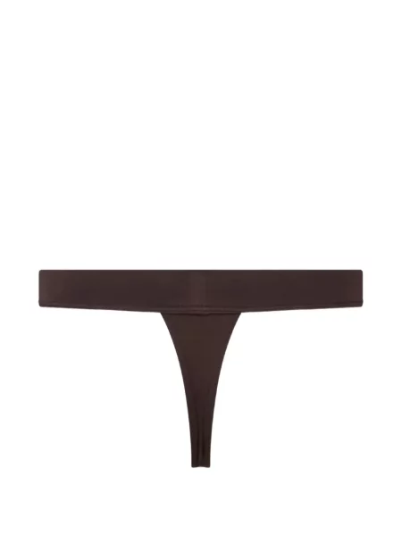 Chiloți tanga Dsquared2 cu broderie maro