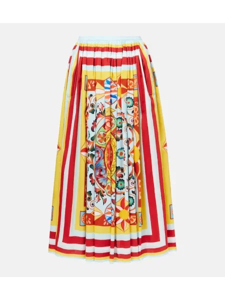 Fusta plisata Dolce&gabbana cu imagine plisată până la genunchi