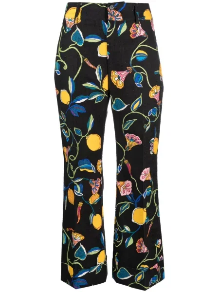 Decupat pantaloni La Doublej cu model floral cu imagine