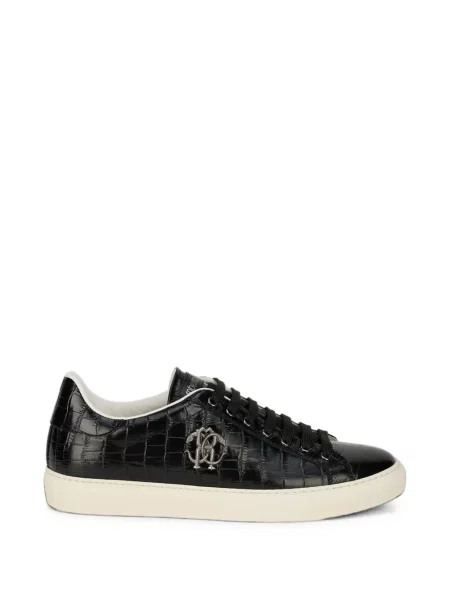 Sneakerși Roberto Cavalli din piele negru