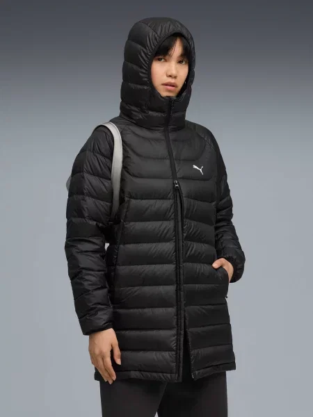 Пуховик Puma с капюшоном черный
