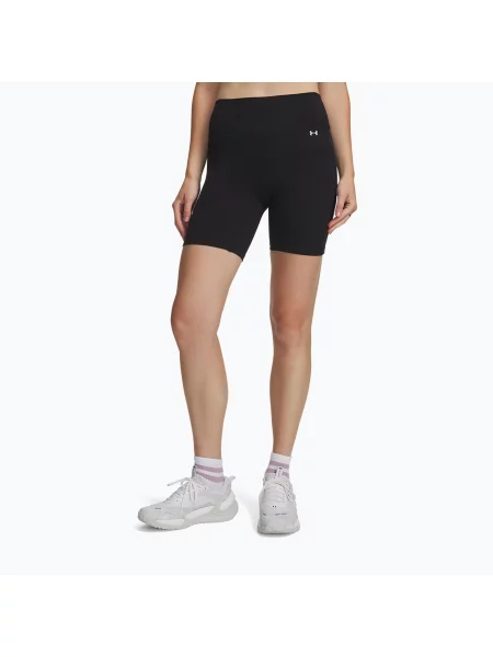 Pantaloni scurți de antrenament pentru femei Under Armour Motion Bike Shorts ultimate black/white alb