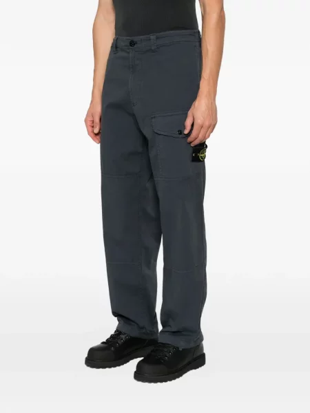Pantaloni cargo Stone Island cu strasuri albastru