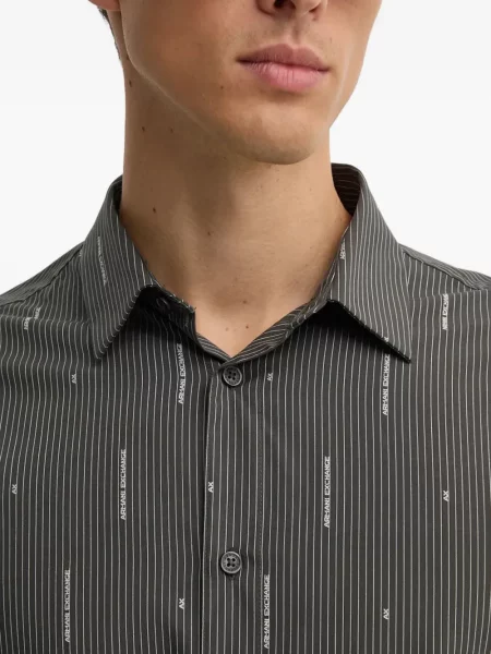 Cămașă Armani Exchange cu dungi gri