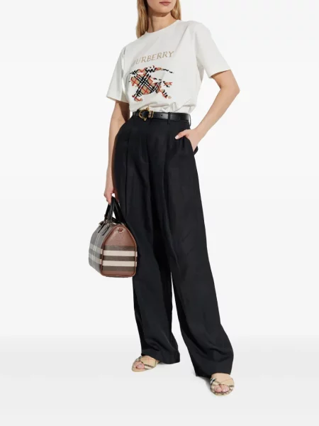 Tricou Burberry în carouri alb