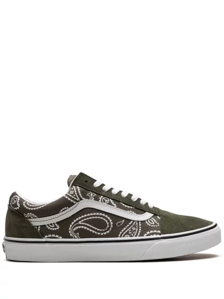 Sneakerși Vans Old Skool cu model paisley verde
