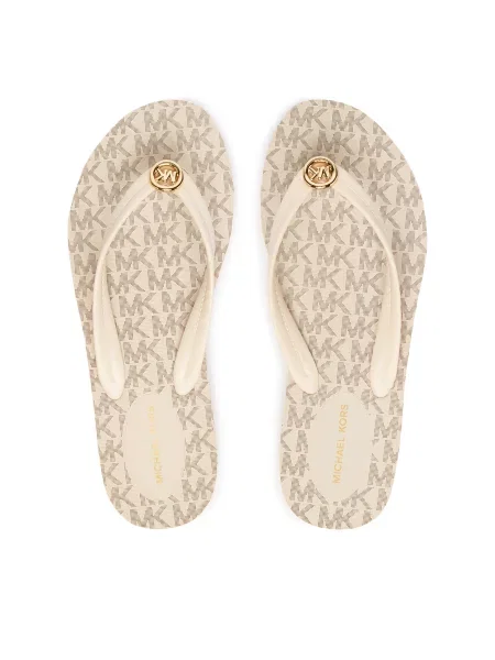 Japonke MICHAEL Michael Kors Posie Flip Flop Kremna