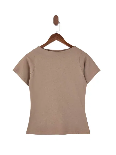 Trendyol Tricou taupe gri