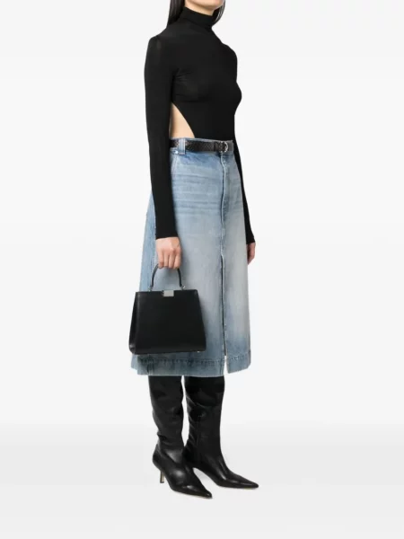 Geantă shopper Armarium din piele negru