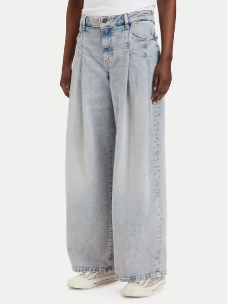 Guess Jeans Jeans hlače Wide Leg modra