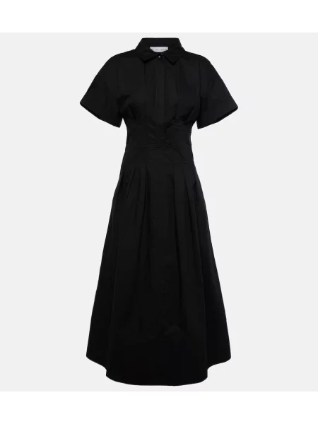 Rochie tip cămașă Proenza Schouler din poplin de costum alb