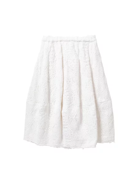 Haftowana spódnica midi Comme Des Garcons biała