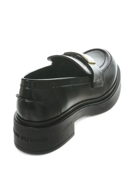 Chunky лоуфъри Armani Exchange с автограф черно
