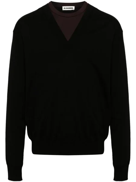 Pulover Jil Sander de lână negru