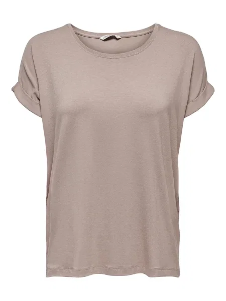 ONLY Tricou Moster alb kitt bej