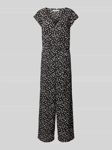 Kombinezon z wzorem na całej powierzchni Tom Tailor Denim czarny