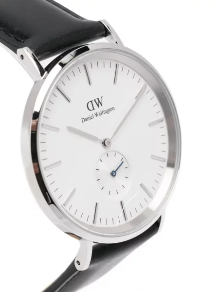 Ceas Daniel Wellington din piele argintiu