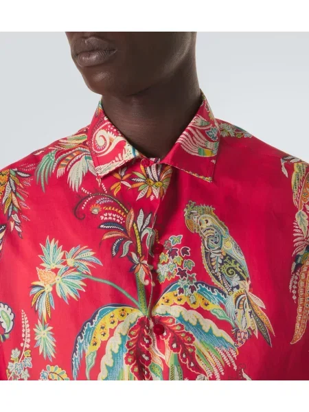 Cămașă Etro cu model paisley roșu