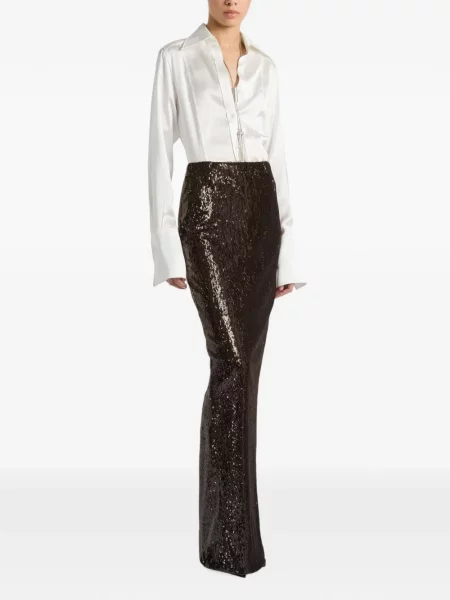 Lung fustă Balmain maro